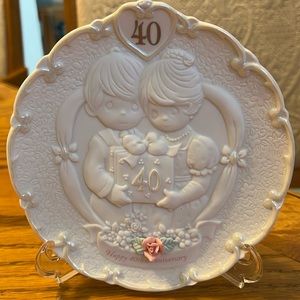 Precious moments 40th anniversary plate